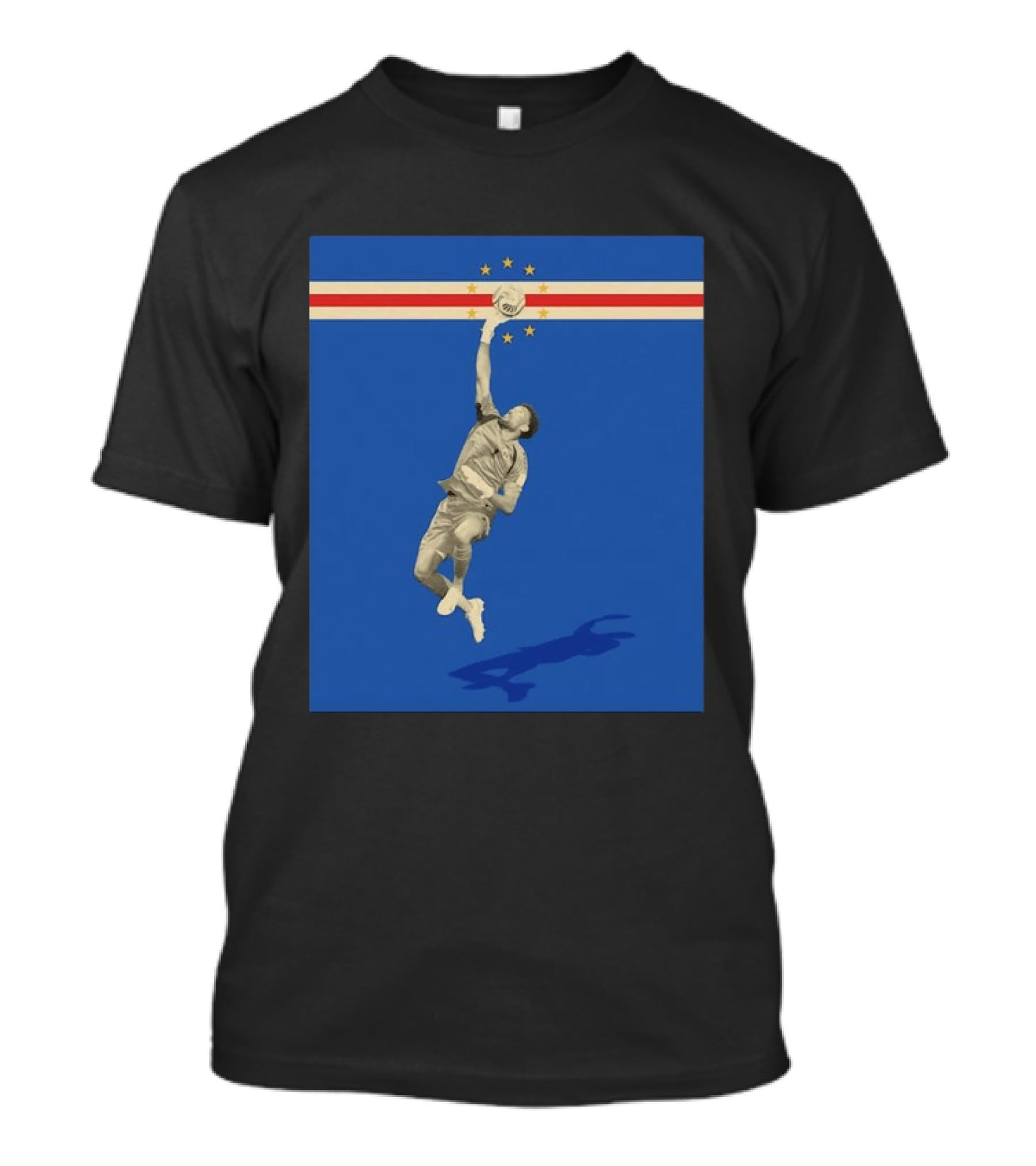 Vozinha Cape Verde African Cup Of Nations Soccer Star Goalkeeper Save T-Shirt