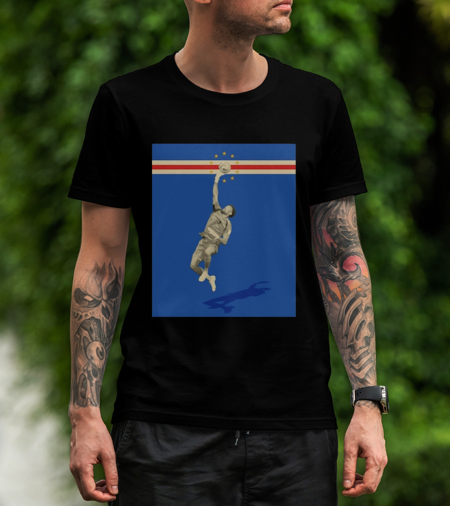 Vozinha Cape Verde African Cup Of Nations Soccer Star Goalkeeper Save T-Shirt