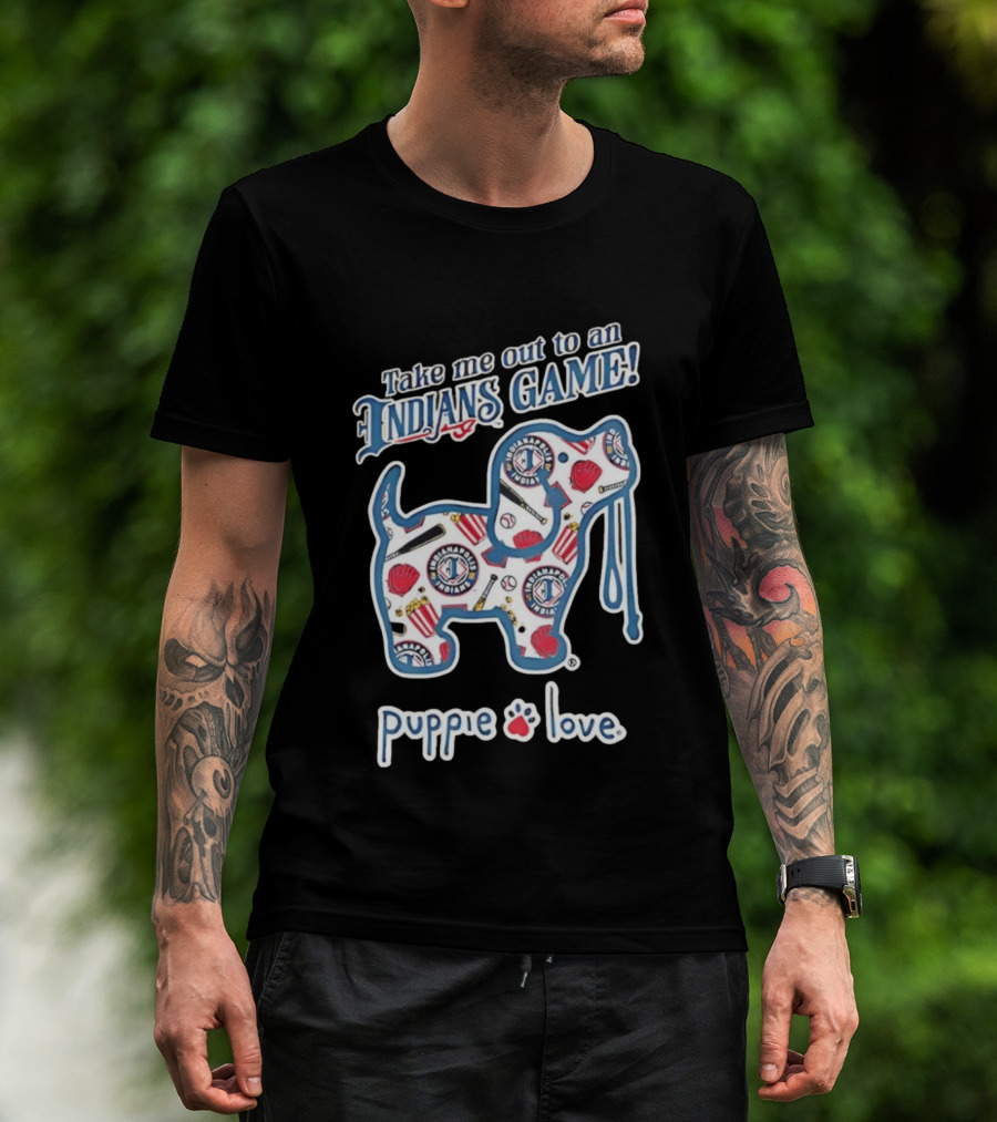 Puppie Love Take Me Out To An Indianapolis Indians Game Fun Baseball Outfit T-Shirt