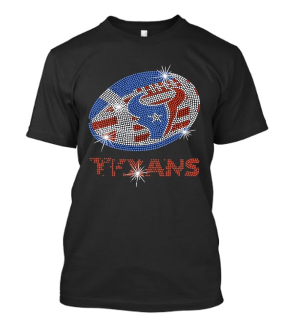 Texans Football Rhinestone Sparkle Team T-Shirt