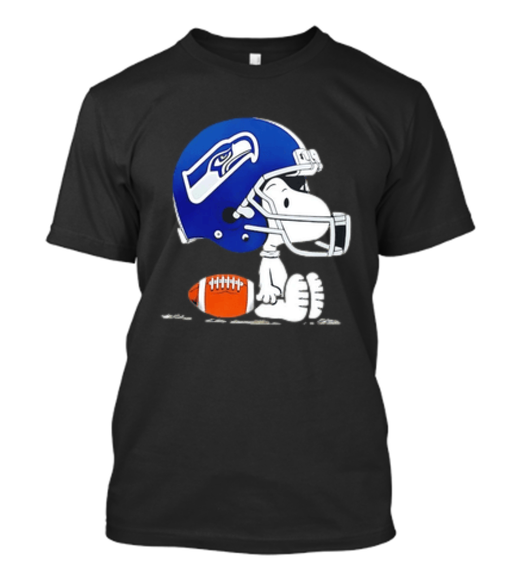 Snoopy Seattle Seahawks Football Helmet Collaboration T-Shirt