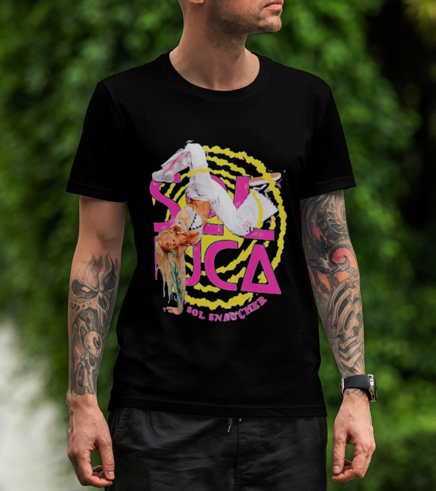 Sol Ruca Sol Snatcher WWE NXT Wrestling Star Colorful Backflip Action T-Shirt