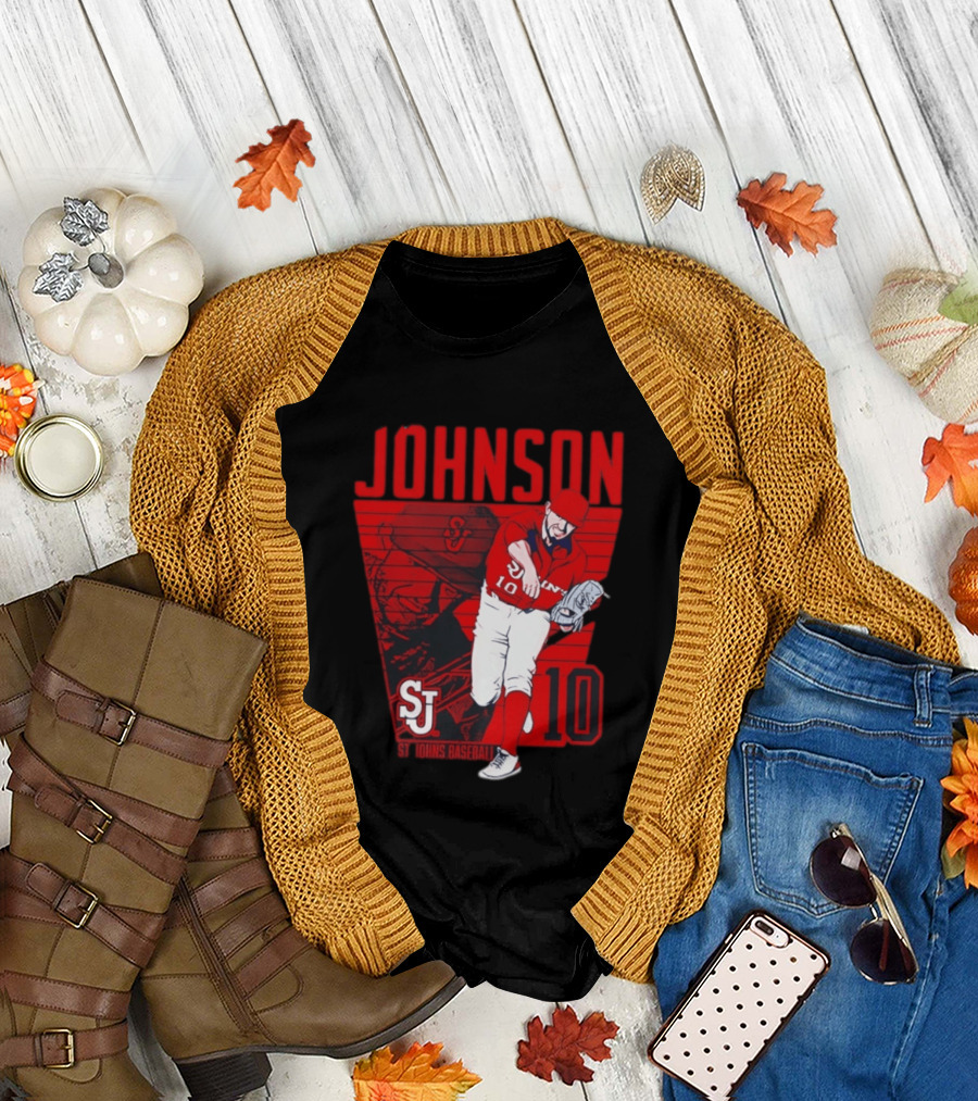 St. John's Baseball Johnson 10 Player Action T-Shirt