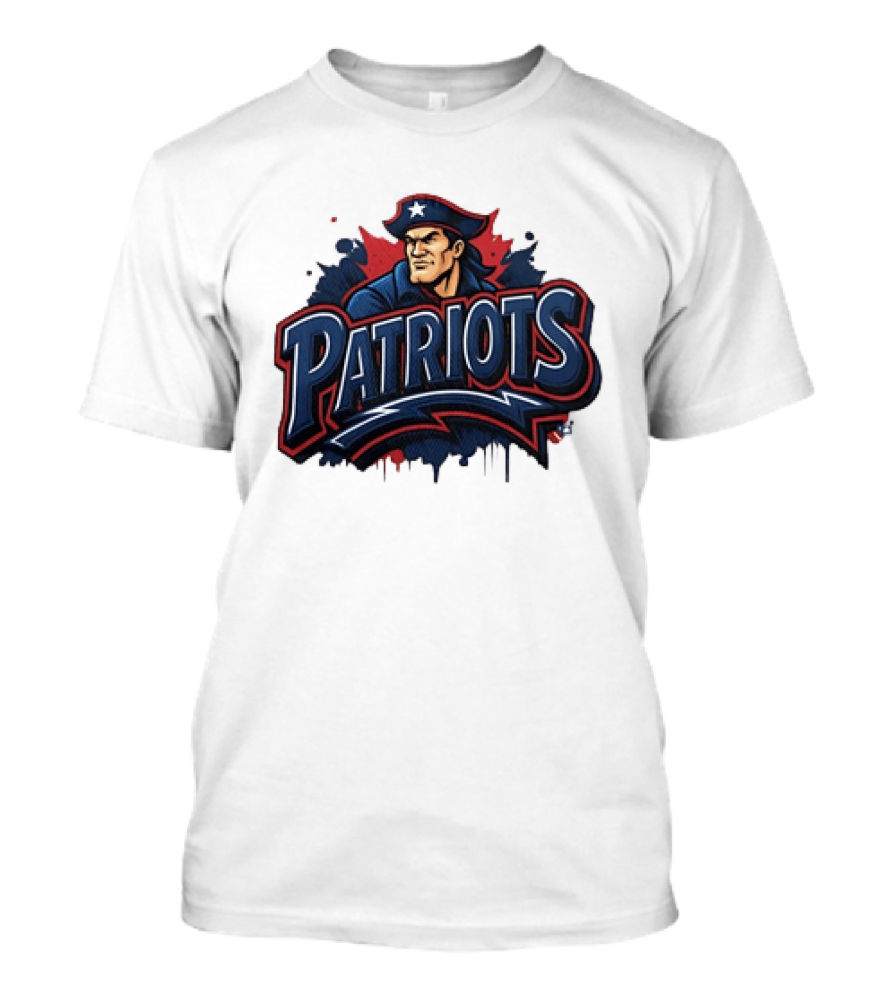 New England Patriots Graffiti Pat Patriot Iconic Team T-Shirt