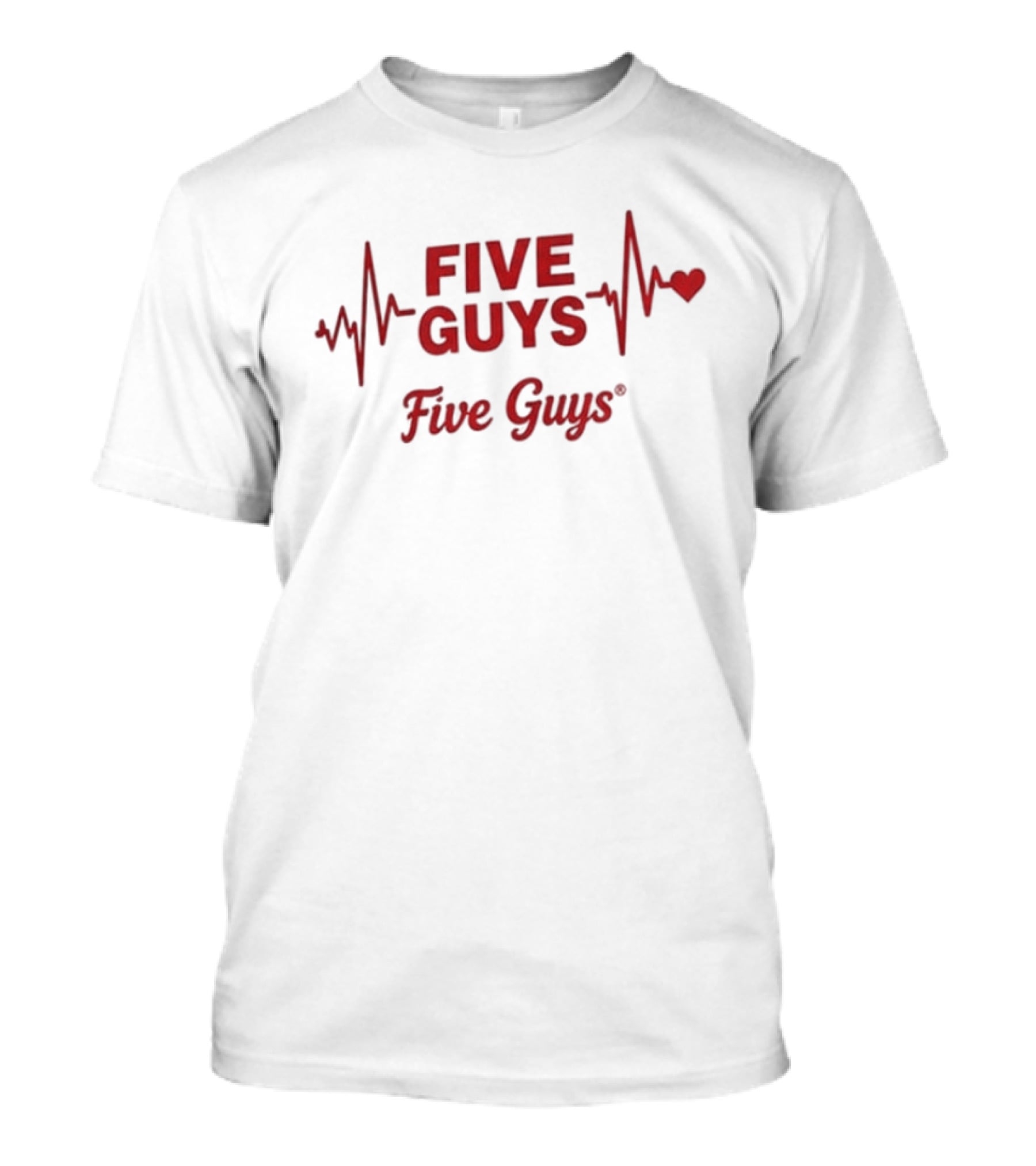 Heartbeat Love Five Guys Addiction T-Shirt