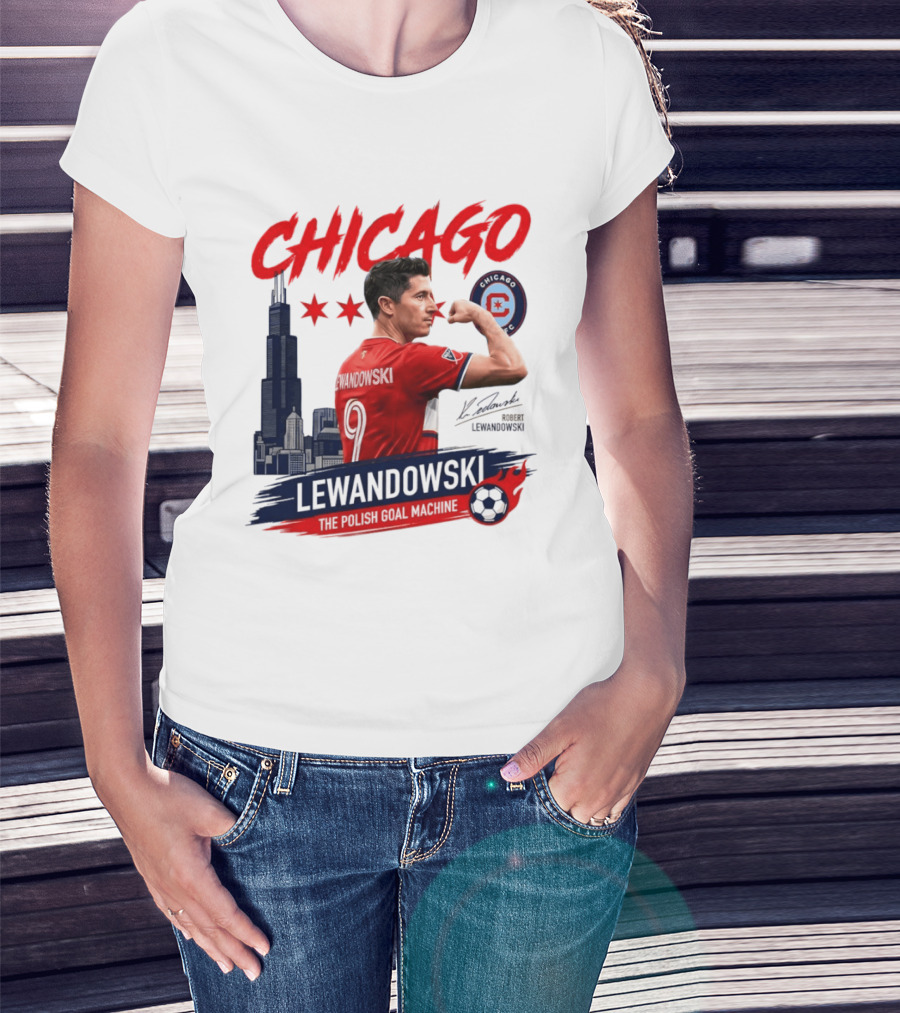 Chicago Fire FC Lewandowski The Polish Goal Machine T-Shirt
