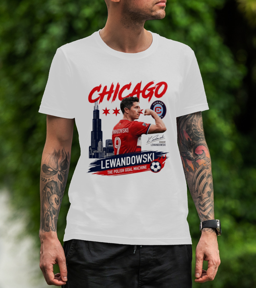 Chicago Fire FC Lewandowski The Polish Goal Machine T-Shirt