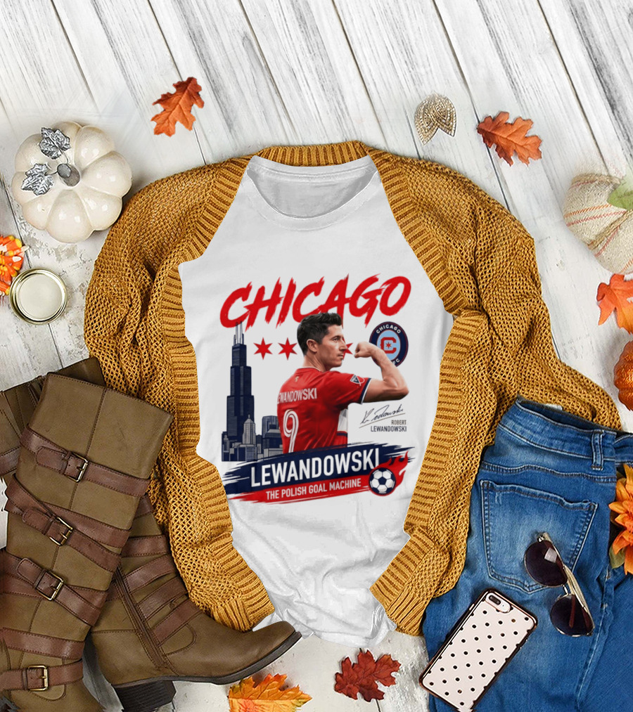 Chicago Fire FC Lewandowski The Polish Goal Machine T-Shirt