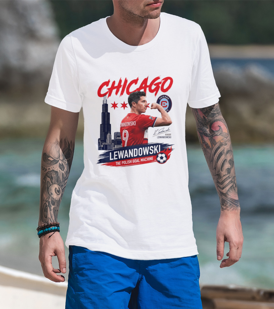 Chicago Fire FC Lewandowski The Polish Goal Machine T-Shirt