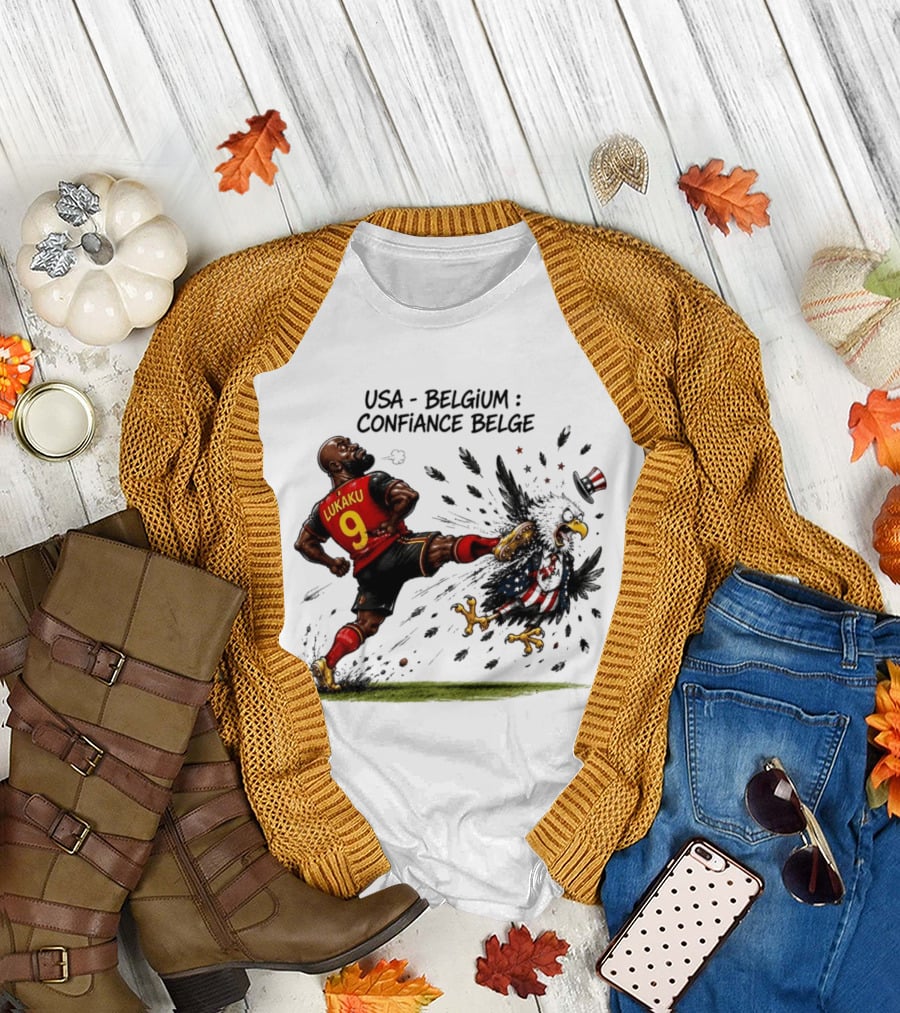 USA Belgium Confiance Belge Romelu Lukaku Cartoon T-Shirt
