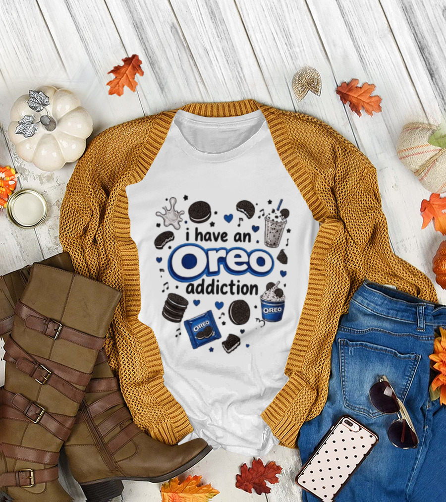 i Have an Oreo Addiction Cookies Milkshake Love T-Shirt