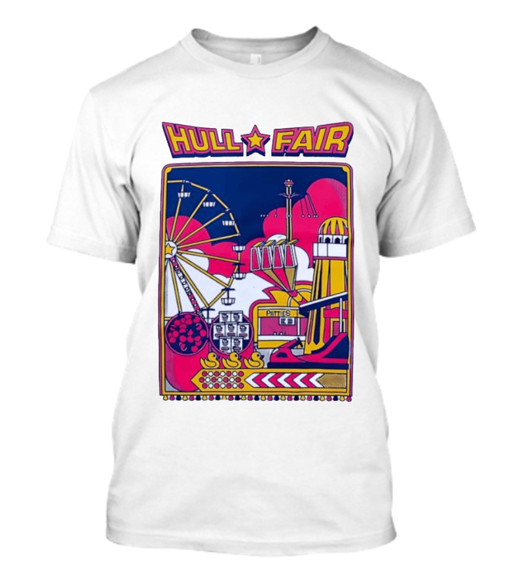 Hull Fair Patties Carnival Ferris Wheel And Helter Skelter Fun Attractions T-Shirt