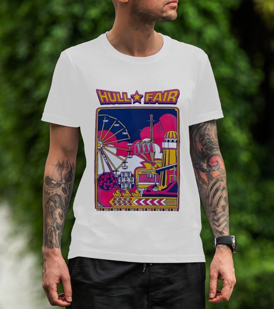 Hull Fair Patties Carnival Ferris Wheel And Helter Skelter Fun Attractions T-Shirt