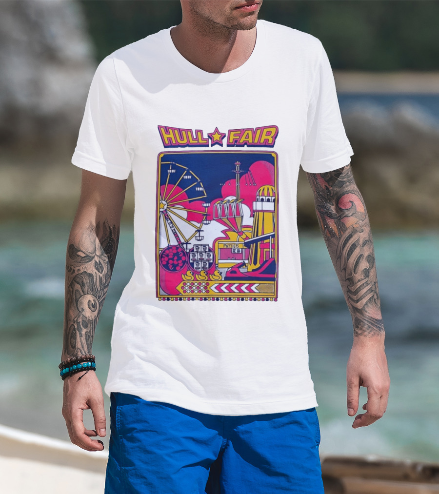 Hull Fair Patties Carnival Ferris Wheel And Helter Skelter Fun Attractions T-Shirt