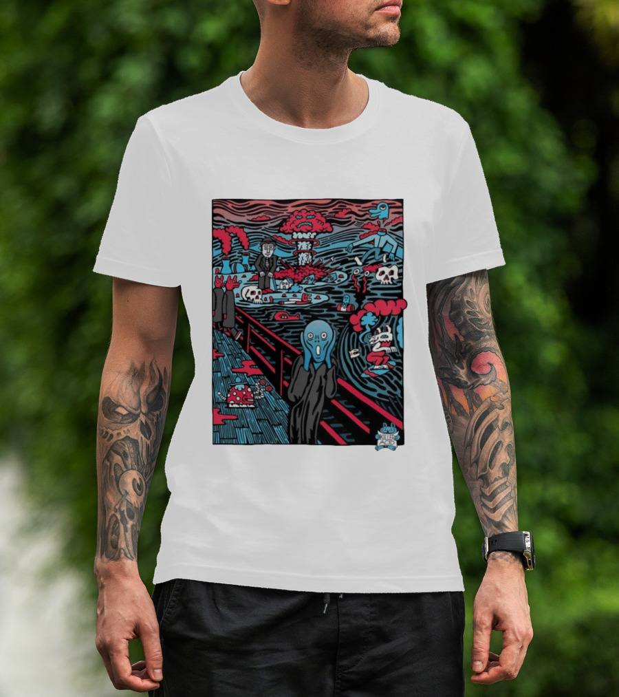 The American Scream Killer Acid Psychedelic Surrealist Edvard Munch Mashup T-Shirt