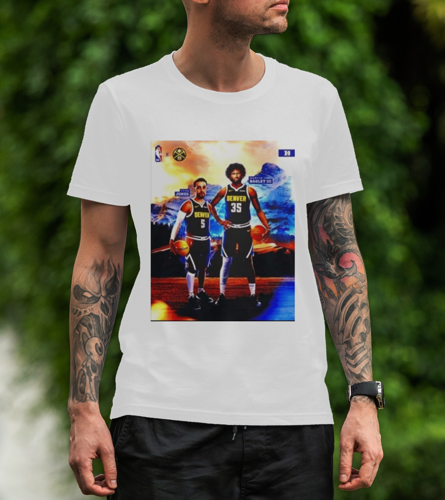 Denver Nuggets Tyus Jones Marvin Bagley III NBA Mountain T-Shirt