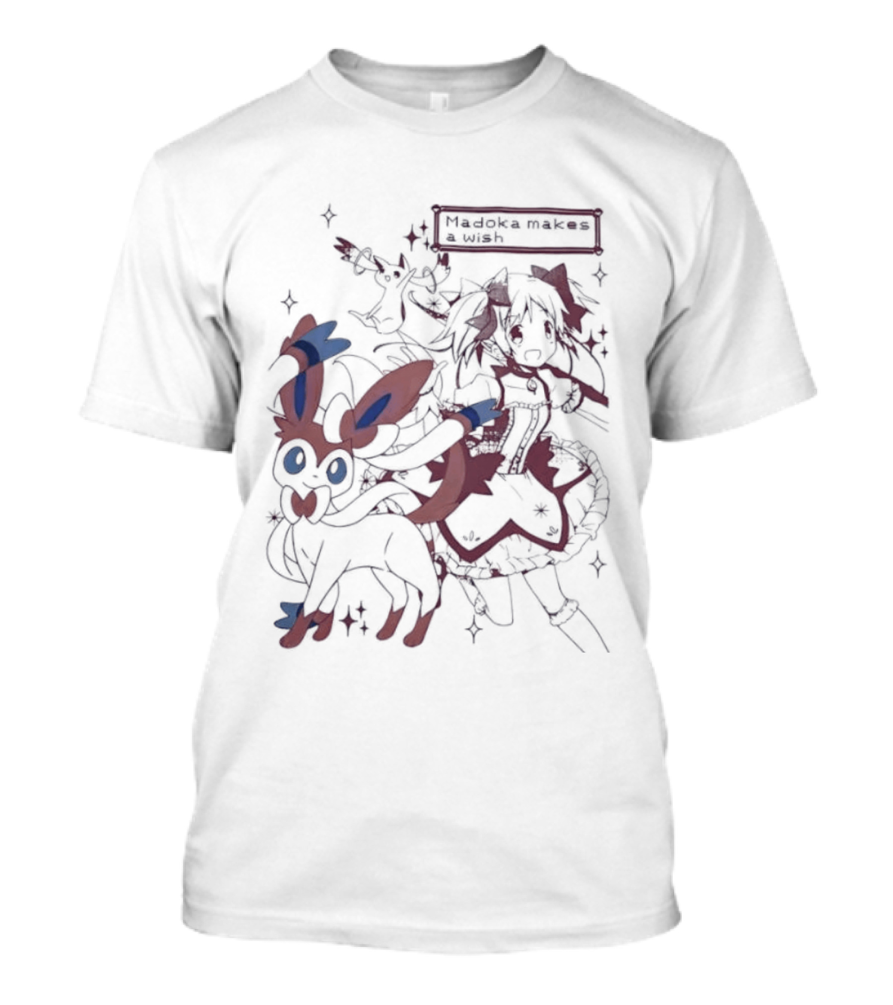 Madoka Kaname And Sylveon Anime Wish Collaboration T-Shirt