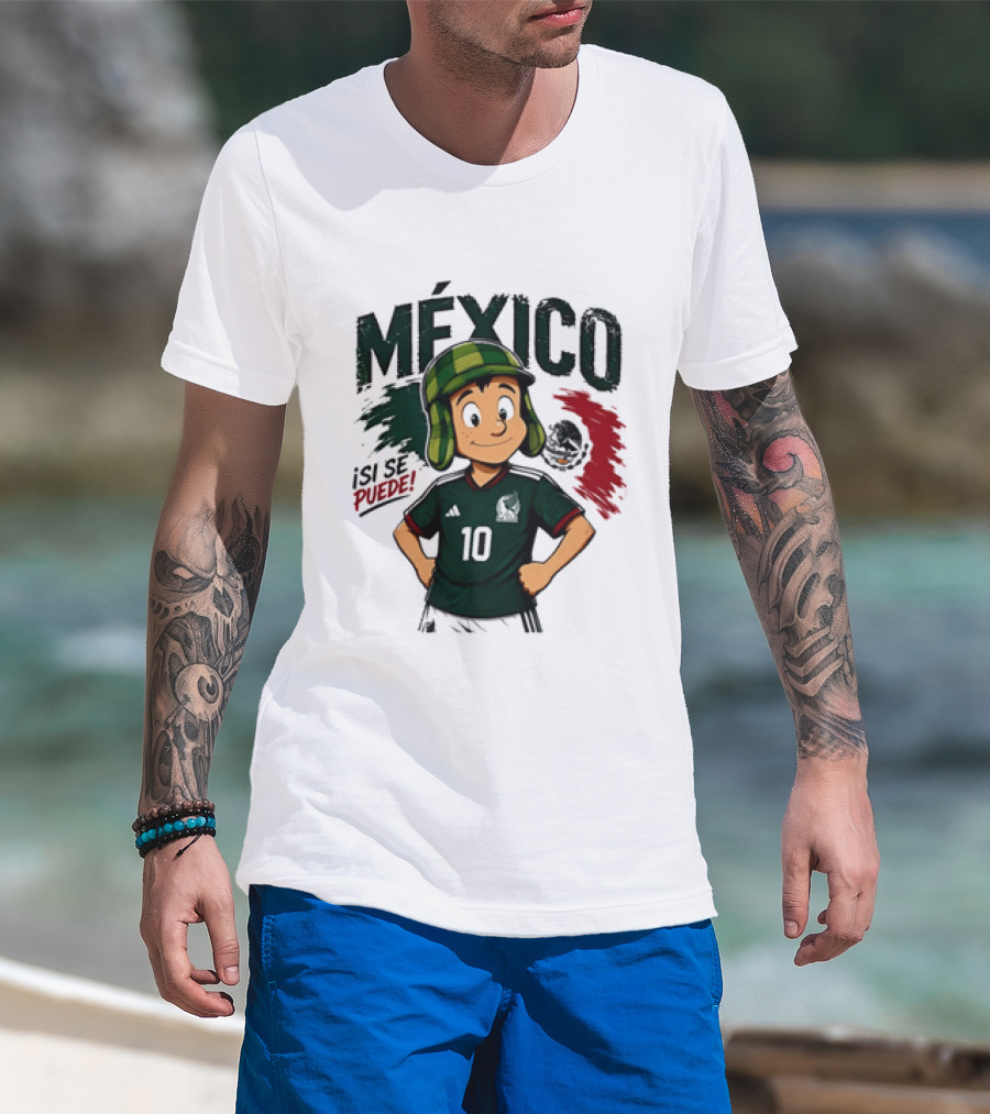 México El Chavo Del Ocho Isi Se Puede Football Soccer Jersey 10 T-Shirt