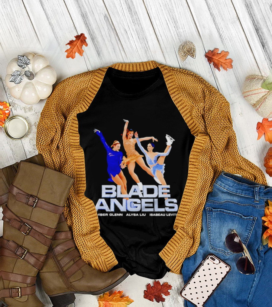 Blade Angels Amber Glenn Alysa Liu Isabeau Levito Team USA Figure Skating T-Shirt