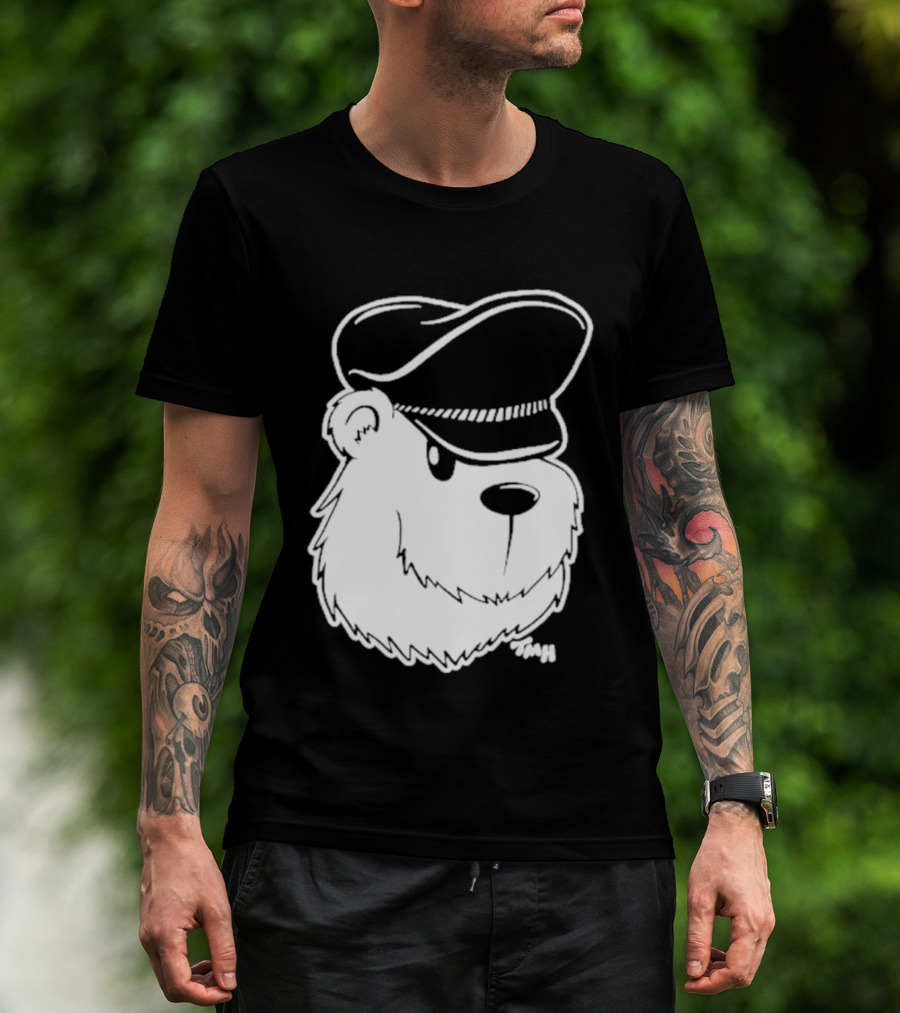 Bear With Police Officer Hat T-Shirt