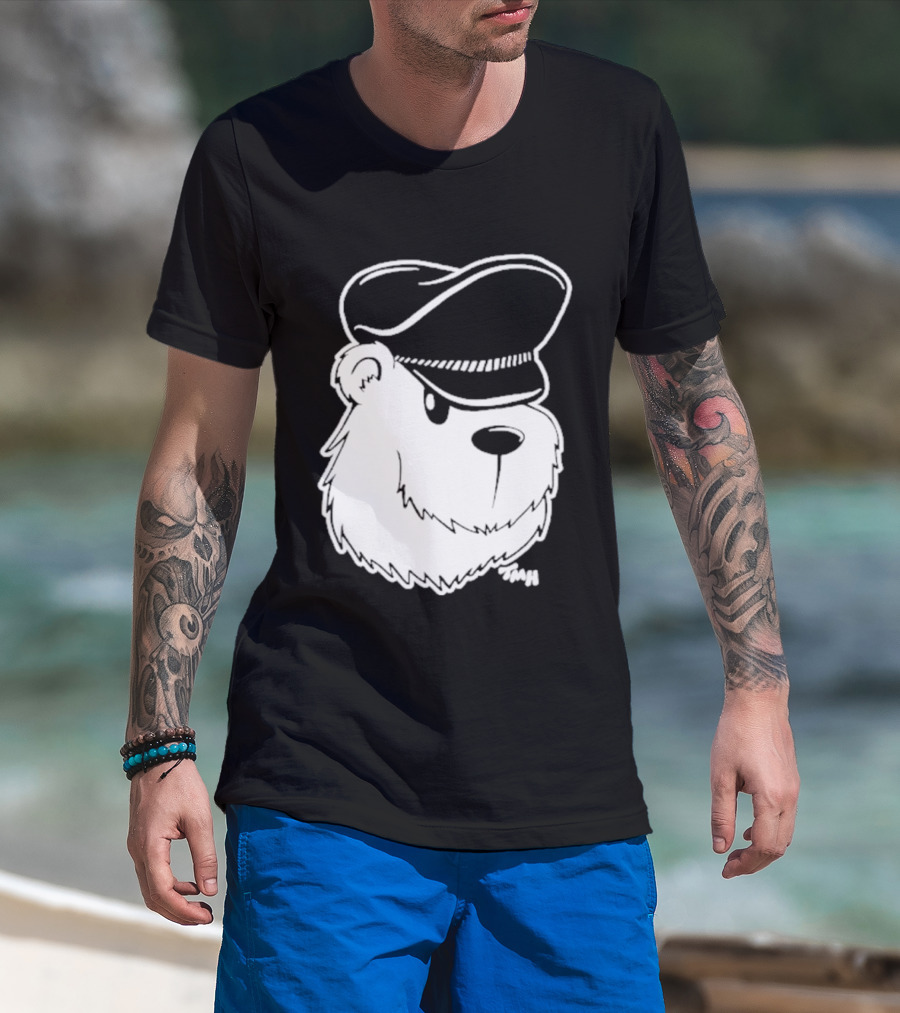 Bear With Police Officer Hat T-Shirt
