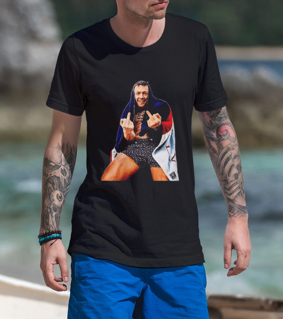 Conor McGregor The Notorious UFC MMA Middle Fingers T-Shirt