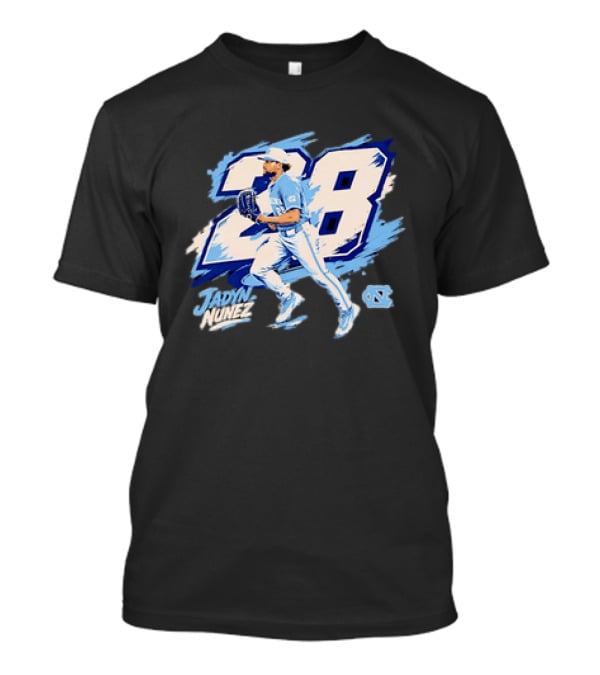 Jadyn Nunez No 28 North Carolina Tar Heels Baseball Player T-Shirt