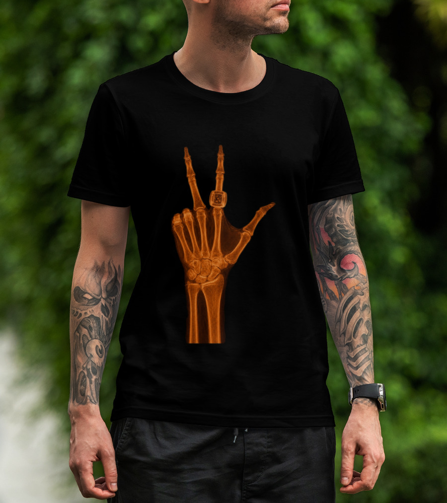 Jalen Brunson X Ray Peace Gesture With Championship Ring T-Shirt