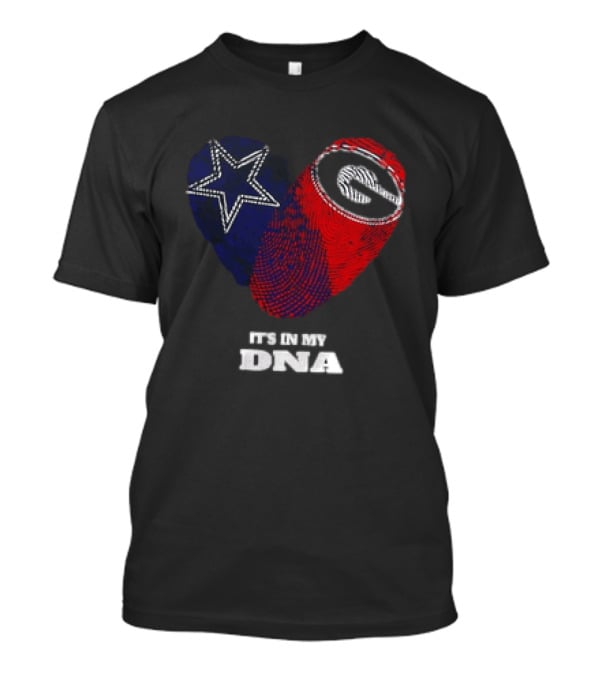 Dallas Cowboys Georgia Bulldogs Heart It's In My DNA T-Shirt