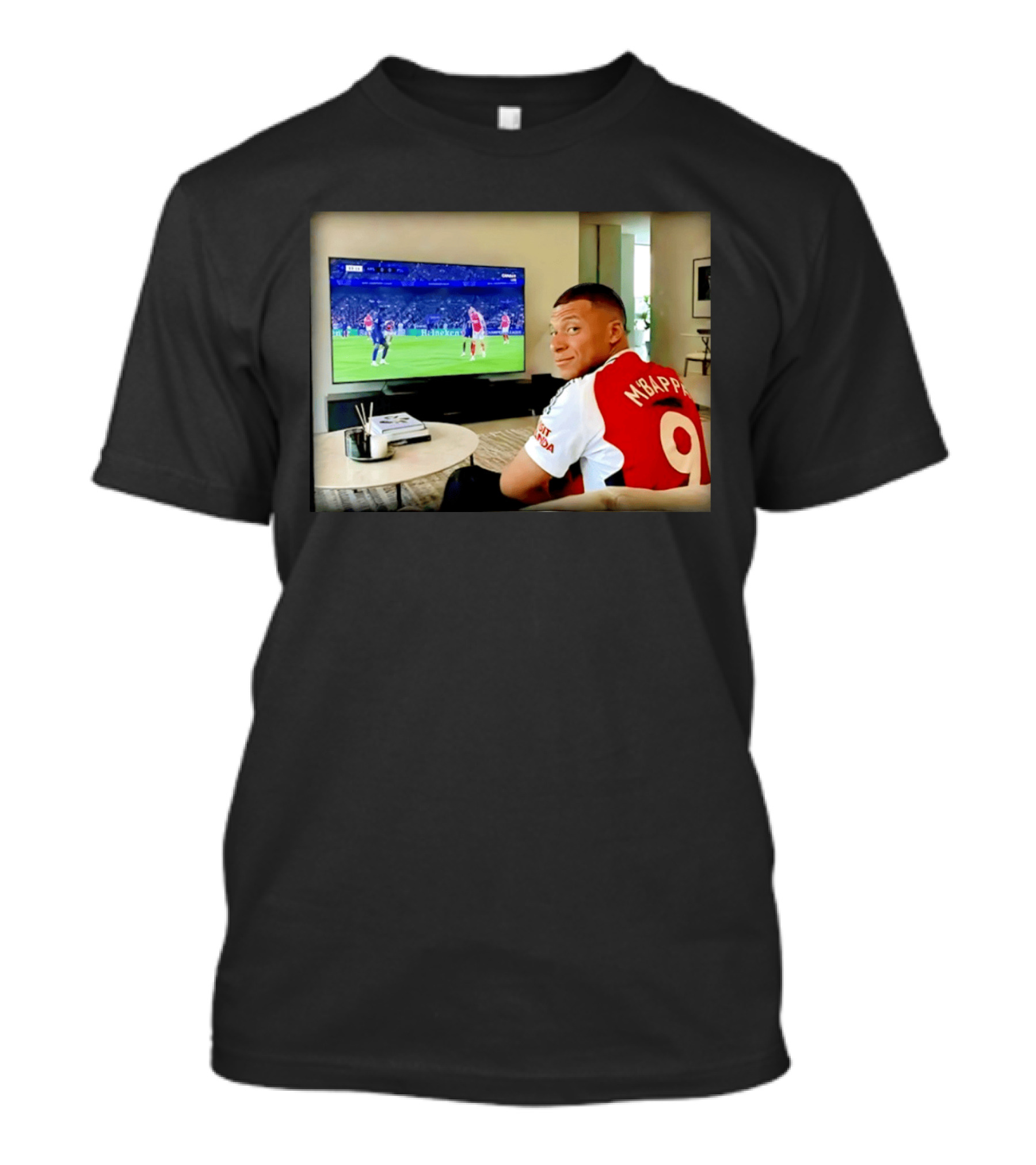 Kylian Mbappé No 9 Arsenal Jersey Visit Rwanda T-Shirt