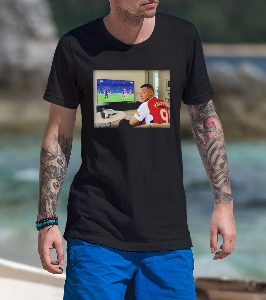 Kylian Mbappé No 9 Arsenal Jersey Visit Rwanda T-Shirt