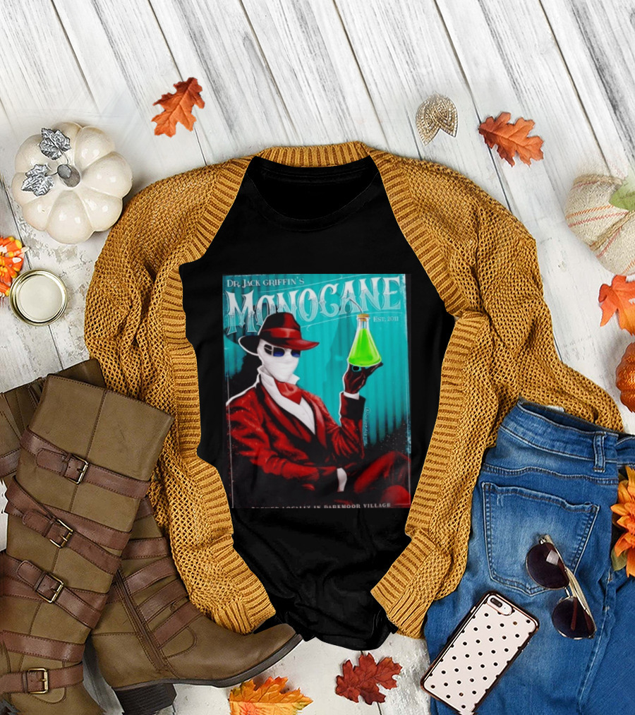 Dr Jack Griffin's Monocane Est 2011 Invisible Man T-Shirt