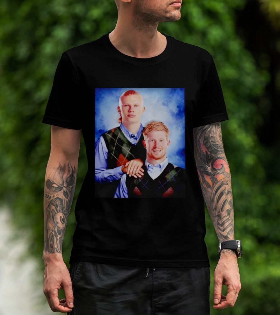 Erling Haaland Kevin De Bruyne Step Brothers Manchester City FC T-Shirt