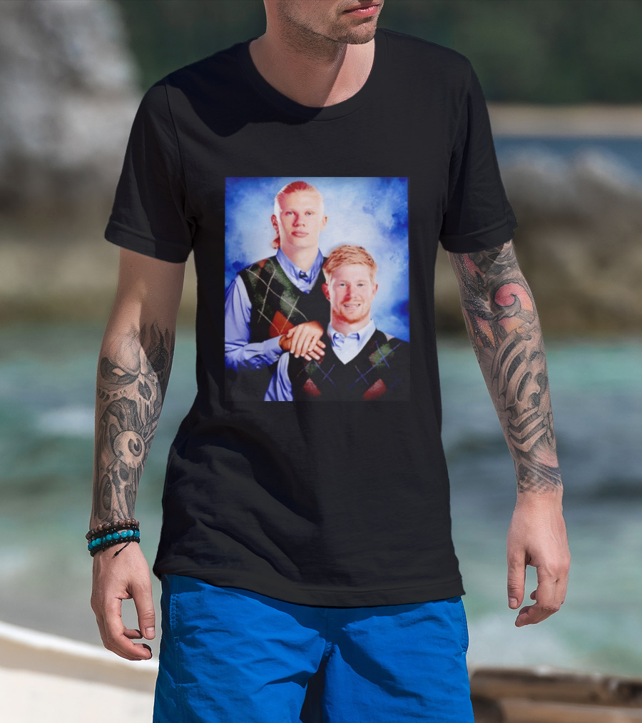 Erling Haaland Kevin De Bruyne Step Brothers Manchester City FC T-Shirt