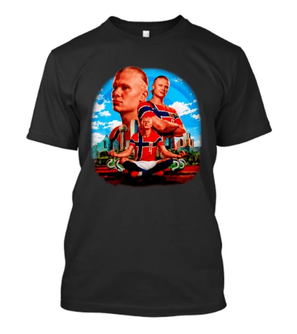 Erling Haaland Norway 26WC Collage National Team Footballer T-Shirt