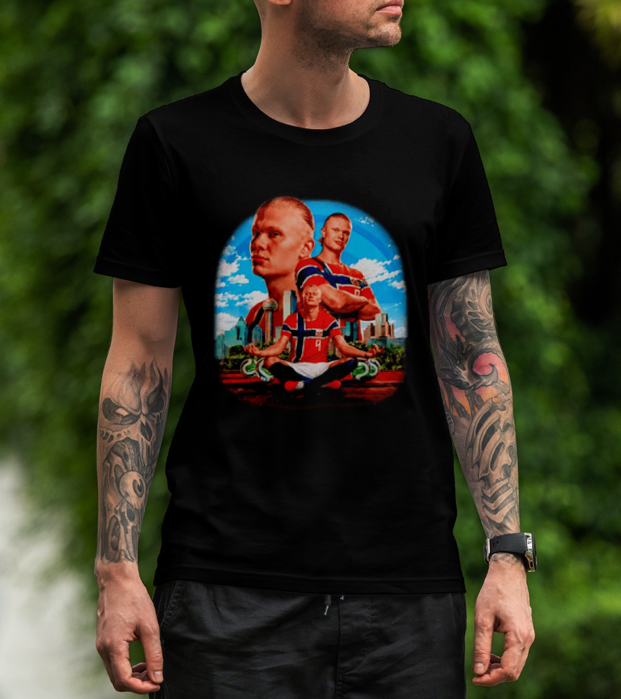 Erling Haaland Norway 26WC Collage National Team Footballer T-Shirt
