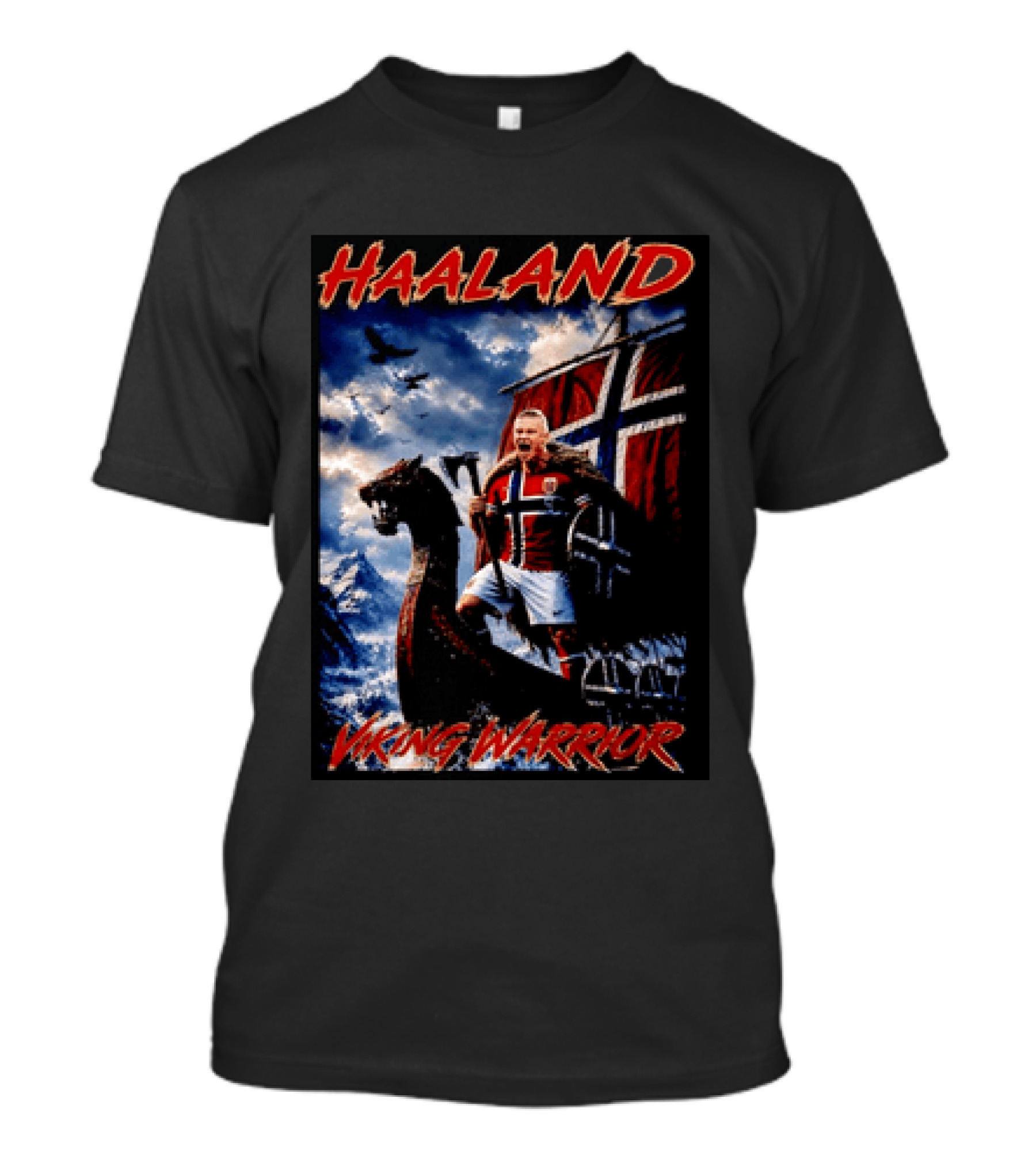 Haaland Viking Warrior Norway Football Nordic Pride T-Shirt