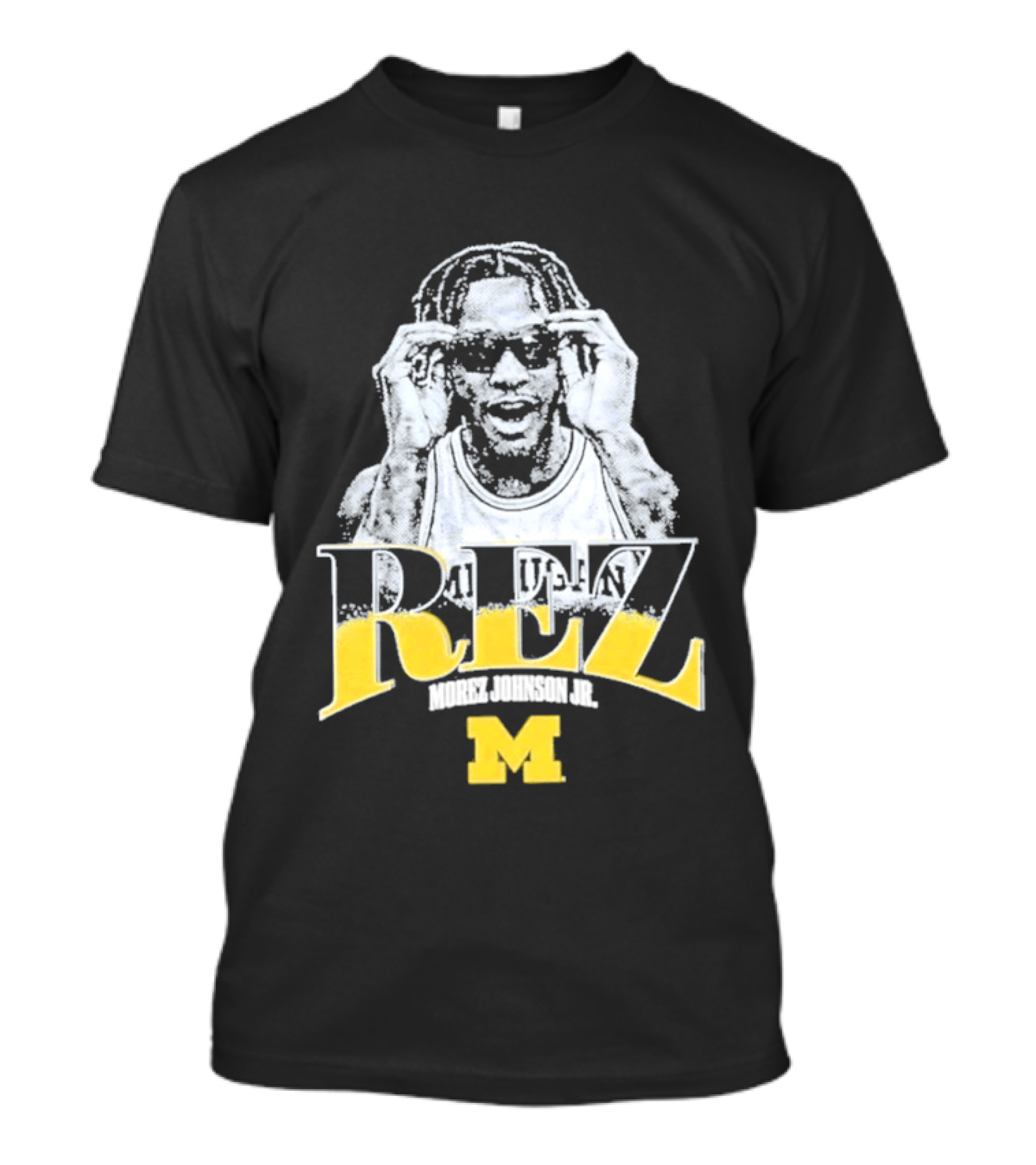 Morez Johnson M Michigan Wolverines Basketball REZ T-Shirt