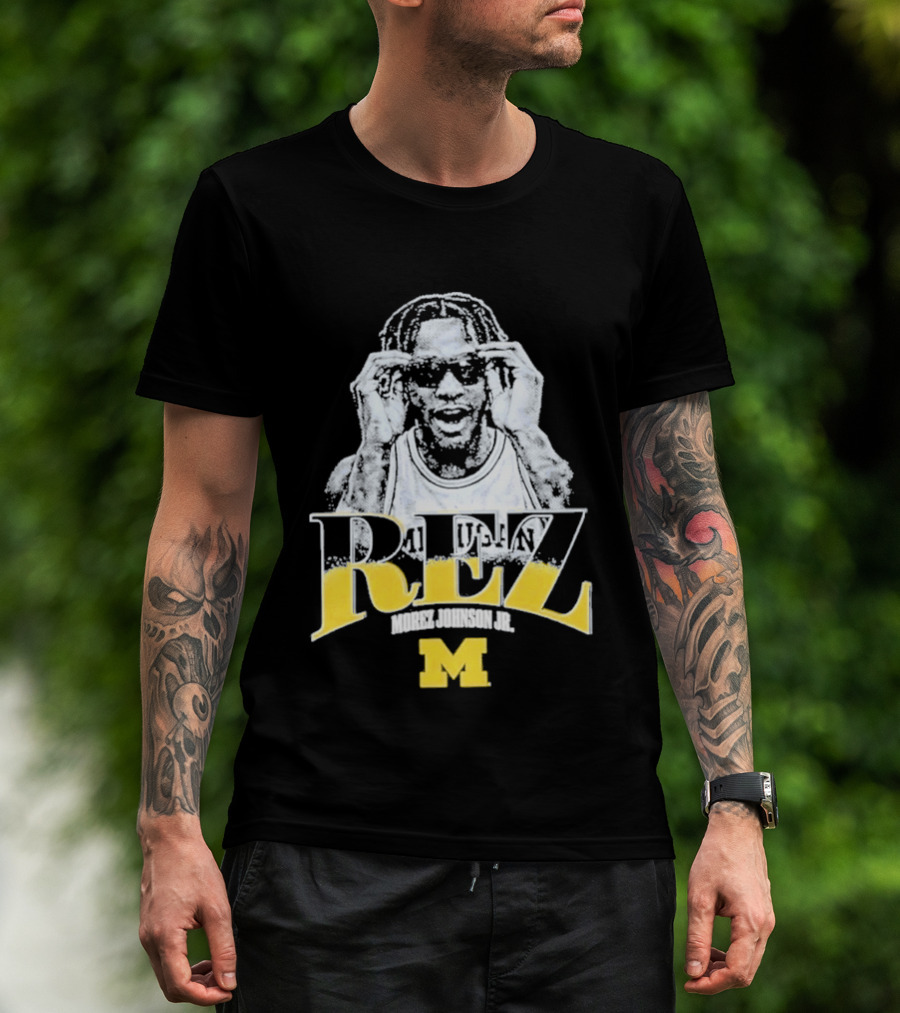Morez Johnson M Michigan Wolverines Basketball REZ T-Shirt