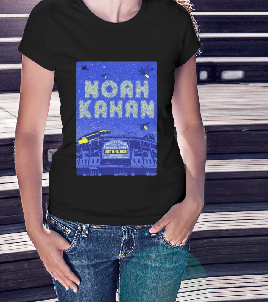 Noah Kahan Live At Wrigley Field Chicago Cubs July 14 15 2026 Event T-Shirt