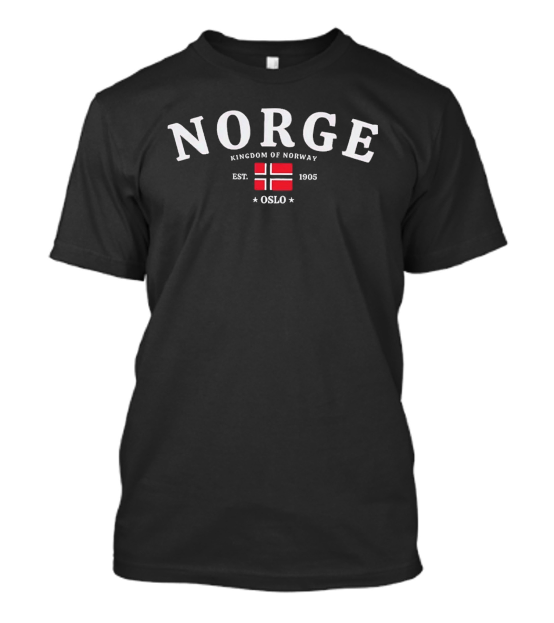 Norge Kingdom Of Norway Est 1905 Oslo Red Flag Scandinavian T-Shirt