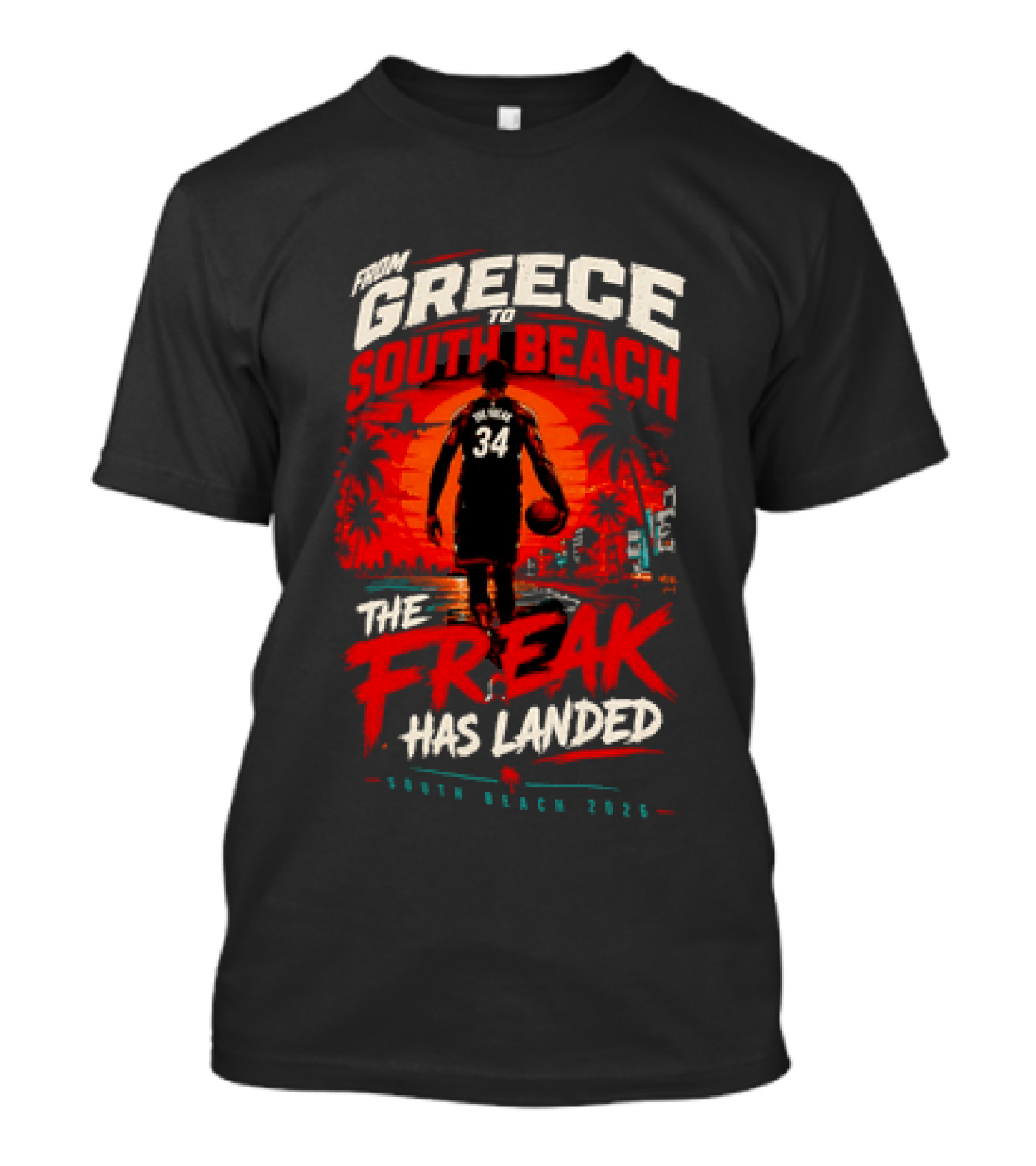 Greece South Beach The Freak Has Landed 2026 T-Shirt