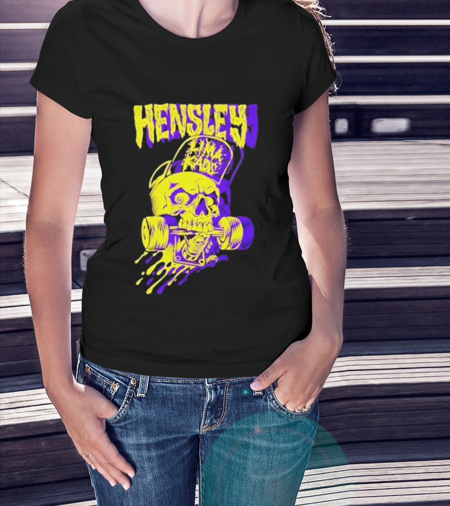 Hensley Lima Kaos Skull Skateboarding T-Shirt