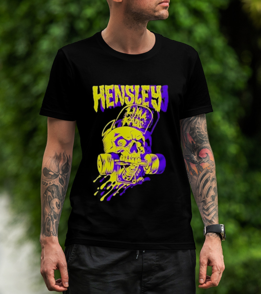 Hensley Lima Kaos Skull Skateboarding T-Shirt