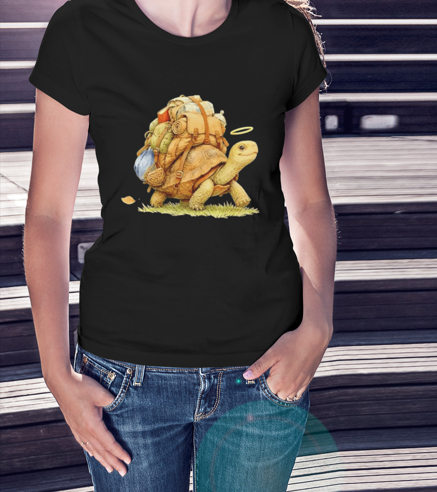 Traveling Turtle Backpack Adventure Halo T-Shirt