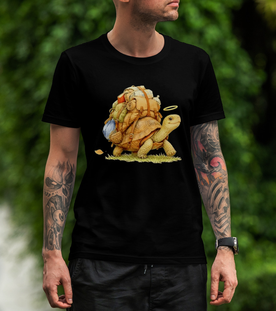Traveling Turtle Backpack Adventure Halo T-Shirt