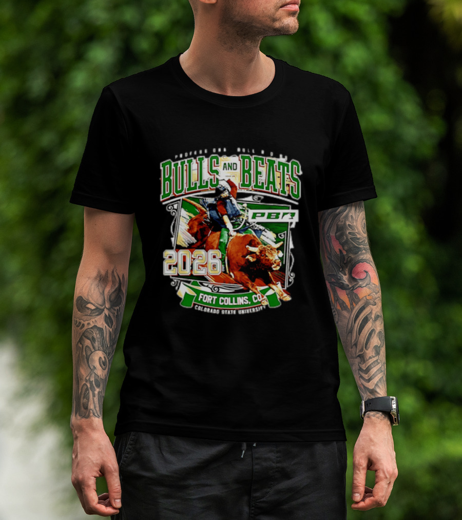 Professional Bull Riders Bulls And Beats 2026 Fort Collins Colorado State University PBR T-Shirt