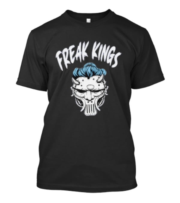 Freak Kings Horned Mask With Blue Hair Wyatt Russell Jackson T-Shirt