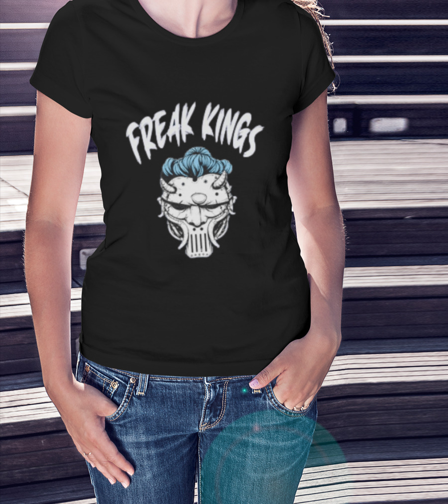 Freak Kings Horned Mask With Blue Hair Wyatt Russell Jackson T-Shirt