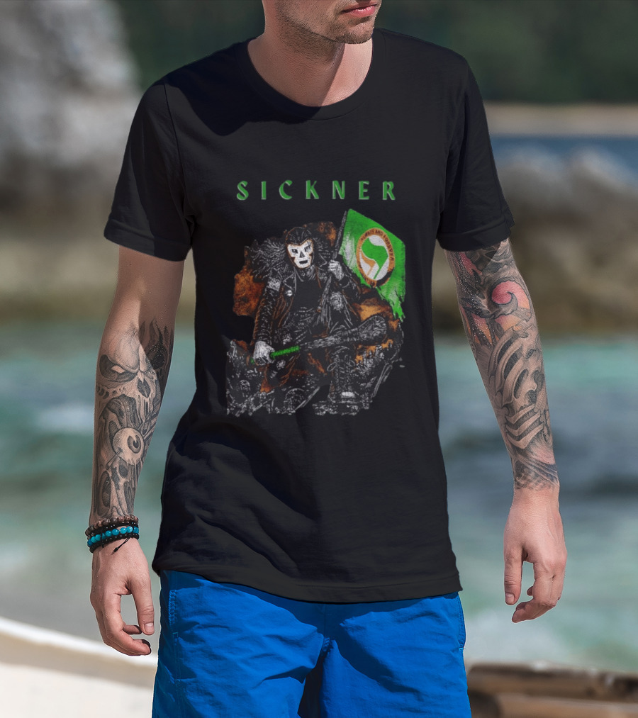 Sickner Mask Warrior Always And Forever Antifascist Hurling Stick T-Shirt